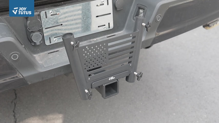 JOYTUTUS Hitch Mount Flag Pole Holder for Standard 2 Inch Receivers, Fits Truck RV SUV Pickup Camper Trailer