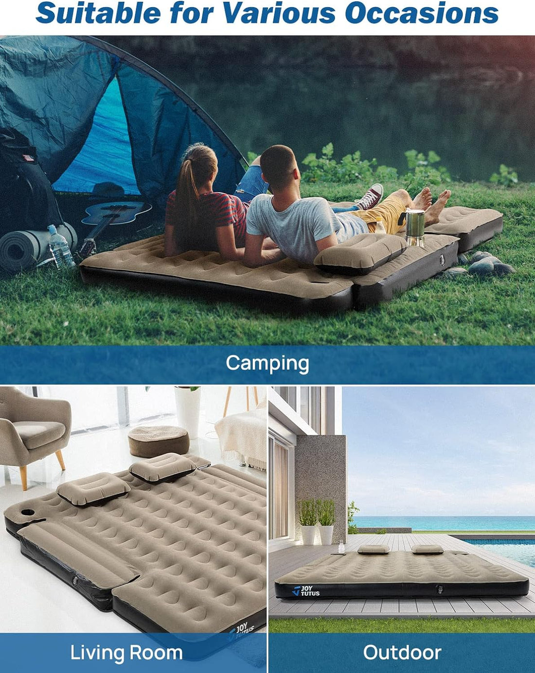 Truck Bed Air Mattress for 5.5-5.8Ft Full Size Short Truck Beds Inflatable Air Mattress