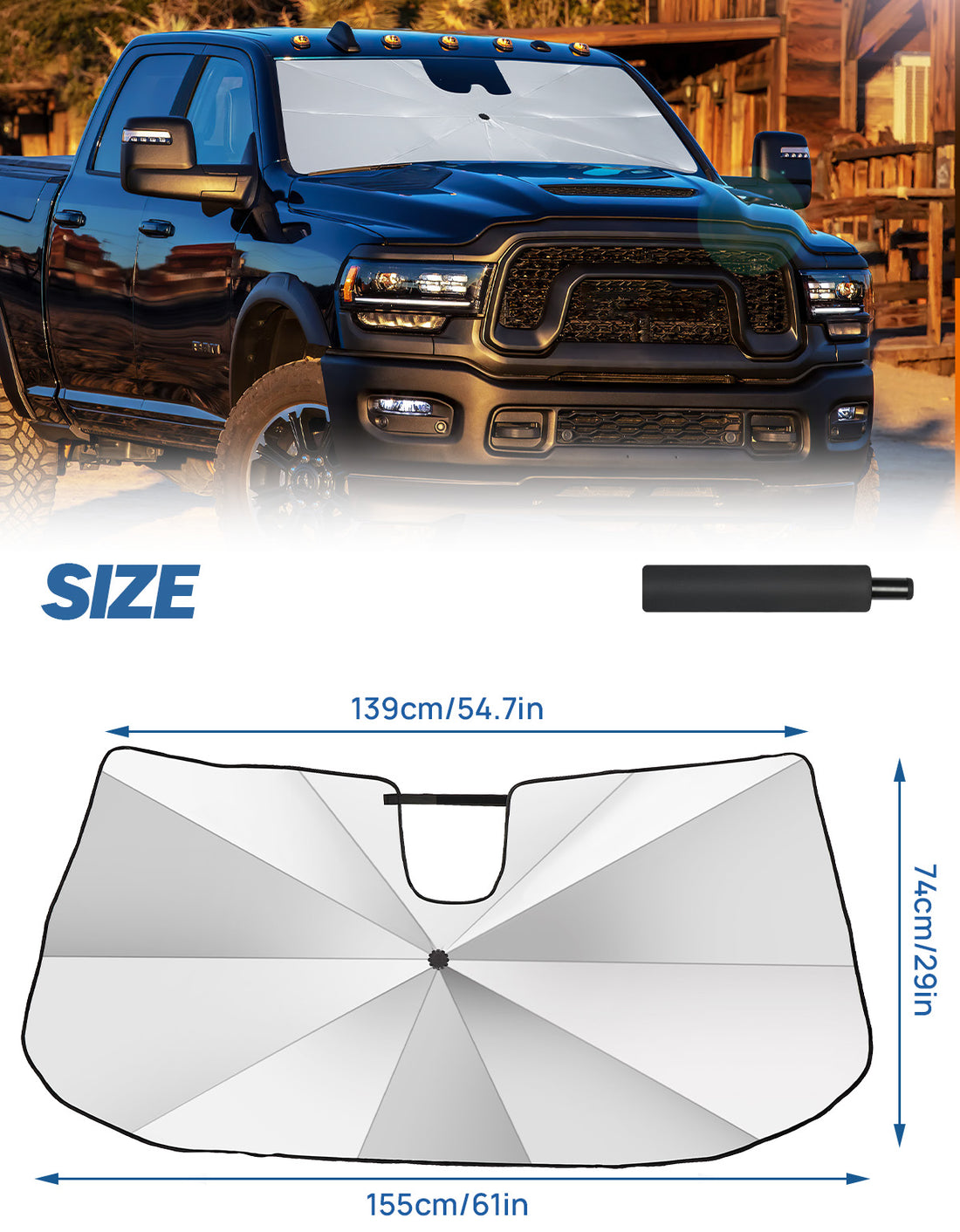 JOYTUTUS Windshield Sunshade Umbrella