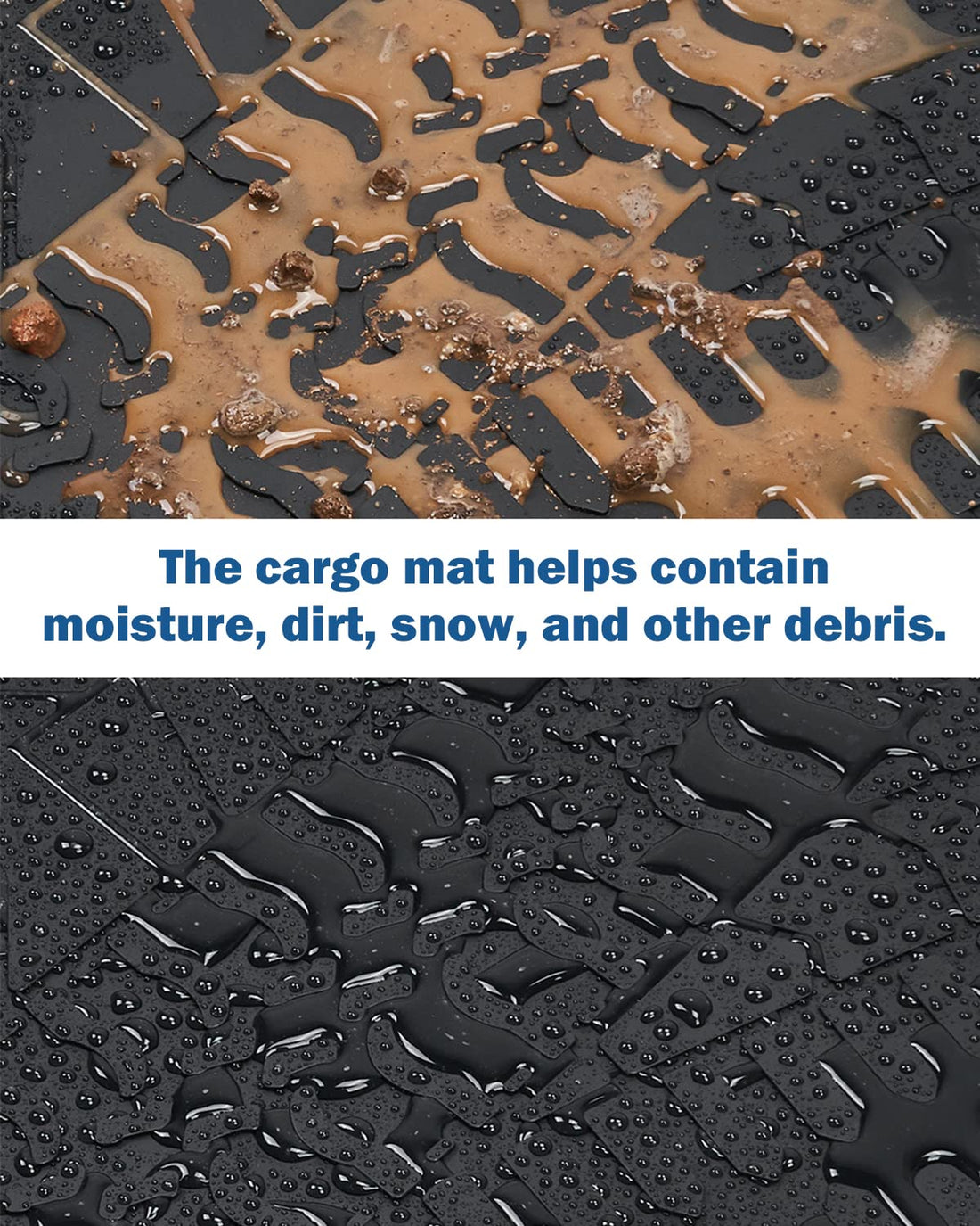 Cargo Mat, All-Weather Protection Trunk Mat Cargo Liners Heavy Duty Waterproof Odorless Durable fits 2021-2024 Wrangler JL 4XE 4 Door (Not Fits 4X4)