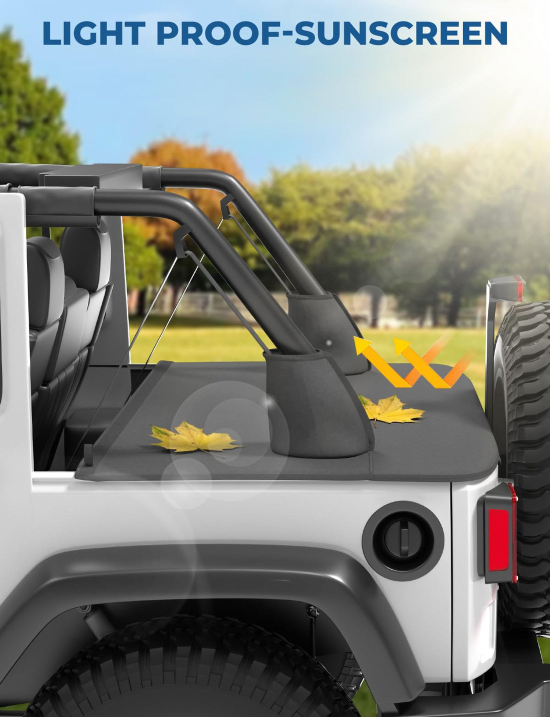 JOYTUTUS Tonneau Cover Fit for Wrangler JKU 2007-2018 4 Doors