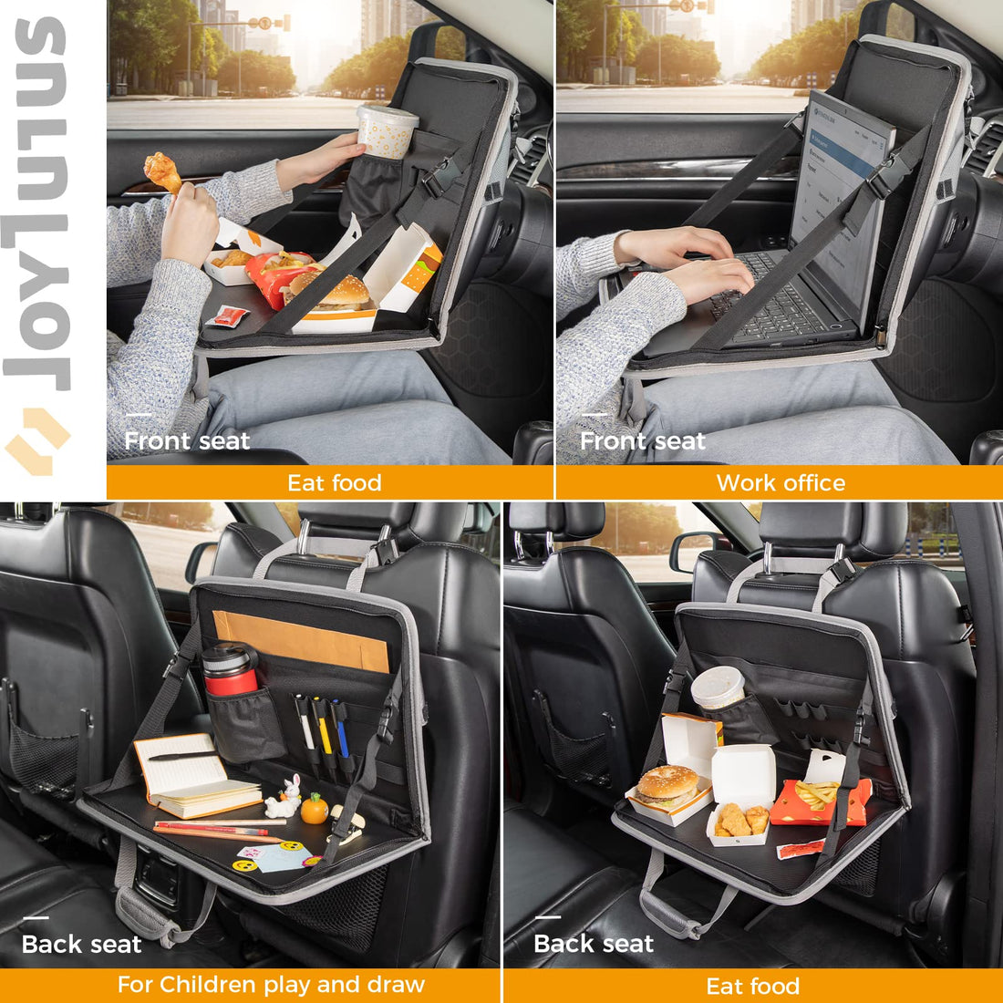 3 in 1 Steering Wheel Eating Tray, Car Back Seat Laptop Desk