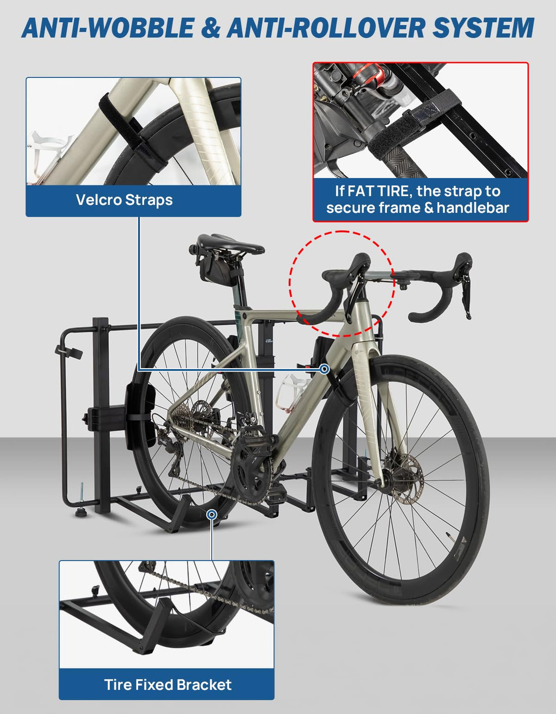 JOYTUTUS Truck Bed Bike Rack for Full Size Pickup, Truck Bed Bicycle Rack,  No Remove Tire