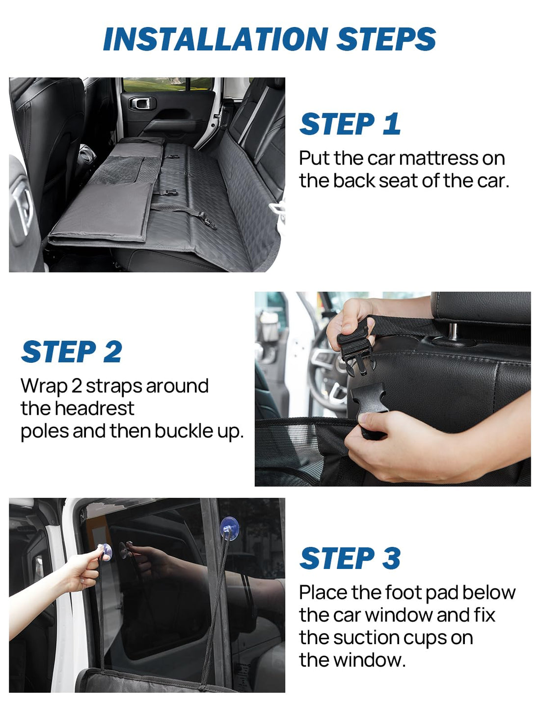 JOYTUTUS Non-Inflatable Car Bed Mattress, Folding Car Bed Mattress for SUV